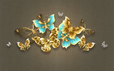 Декор на стену Объемные бабочки 3D Белые