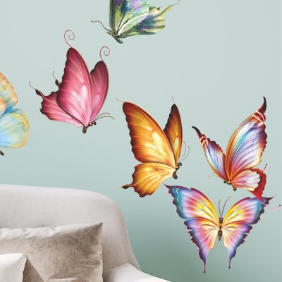 Декоративные бабочки в интерьере: как украсить стены своими руками (80 фото)